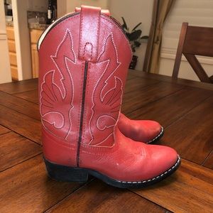 GUC Kids red cowboy/cowgirl boots 12.5